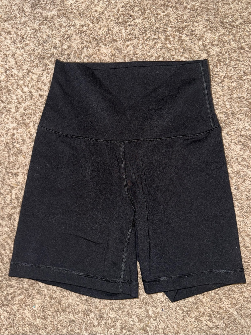 90 Degree By Reflex High-Waist Black Active Bike Shorts